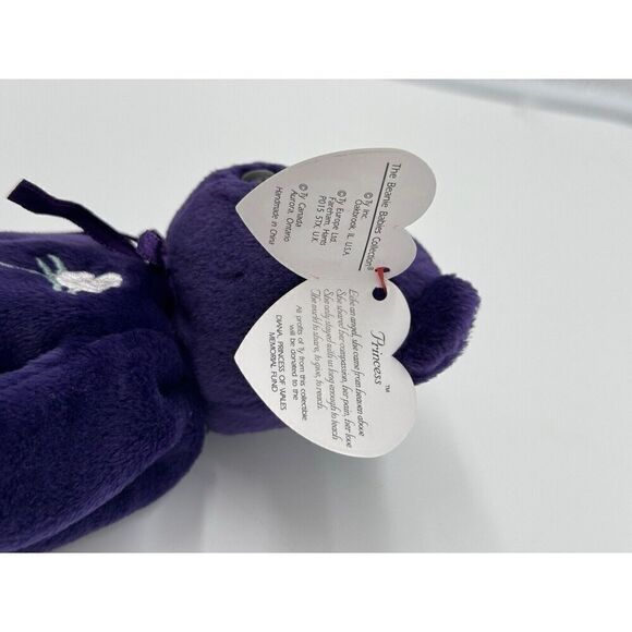 RARE 1st EDITION Ty Beanie Baby PRINCESS Diana Bear 1997 Perfect - Picture 5 of 10